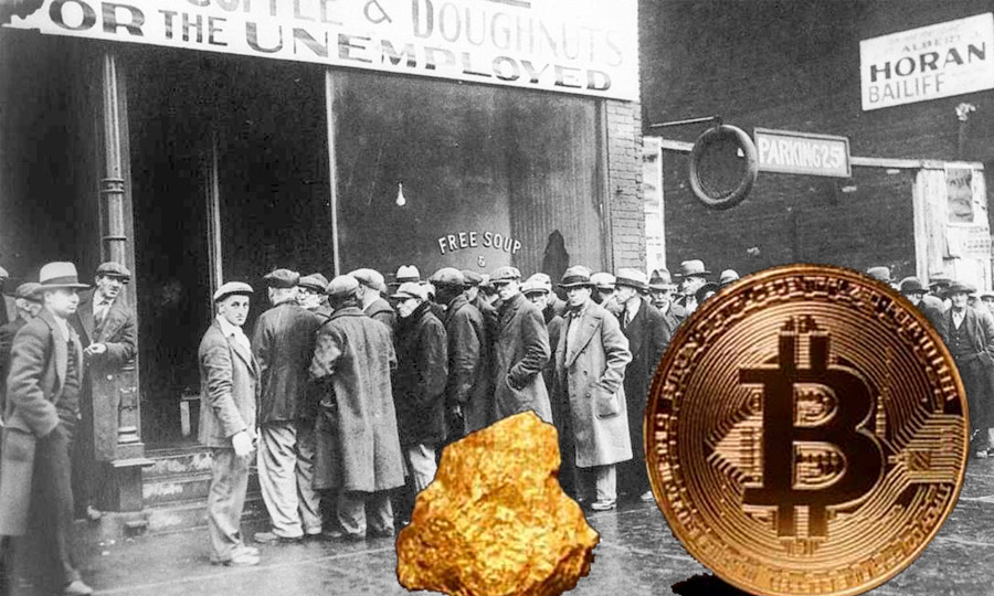 A grande depressão, o Ouro e o bitcoin: O que você precisa saber!