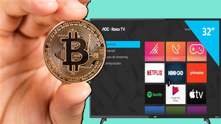 Comprando uma televisão de 32 polegadas com 100 reais com bitcoins!